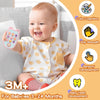 Baby Teething Gloves with Cartoon Bear Design