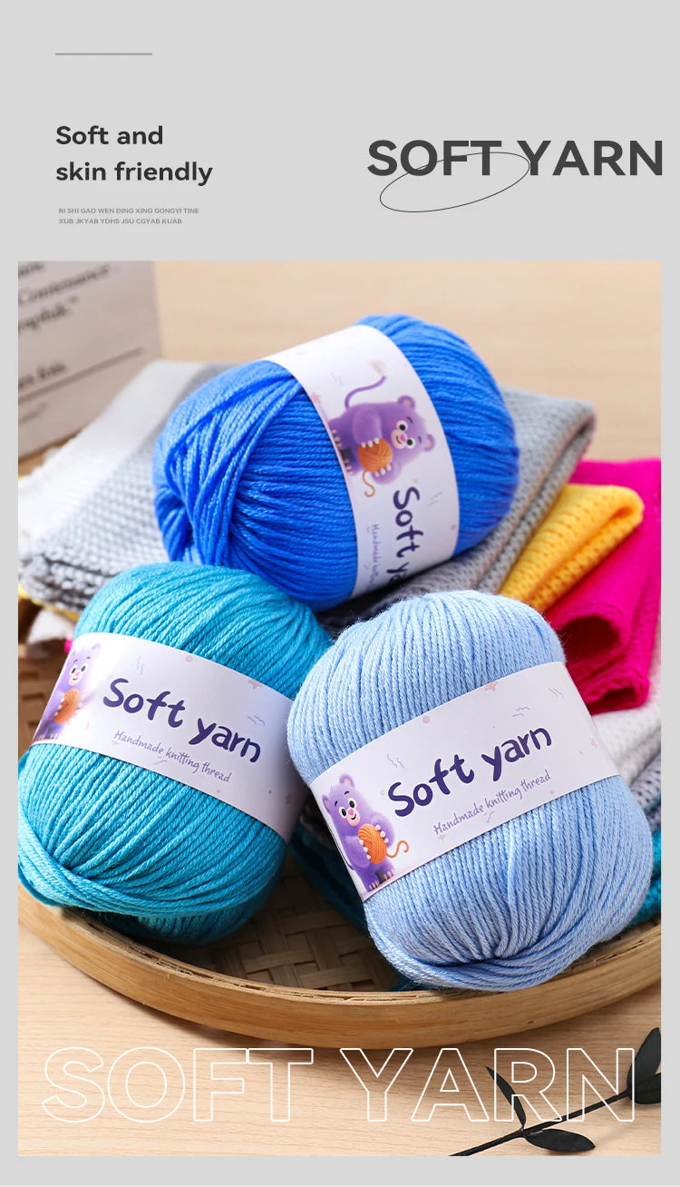 Soft Acrylic Yarn Balls for Knitting – 300g