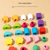 Montessori Wooden Color & Shape Matching Puzzle for Toddlers