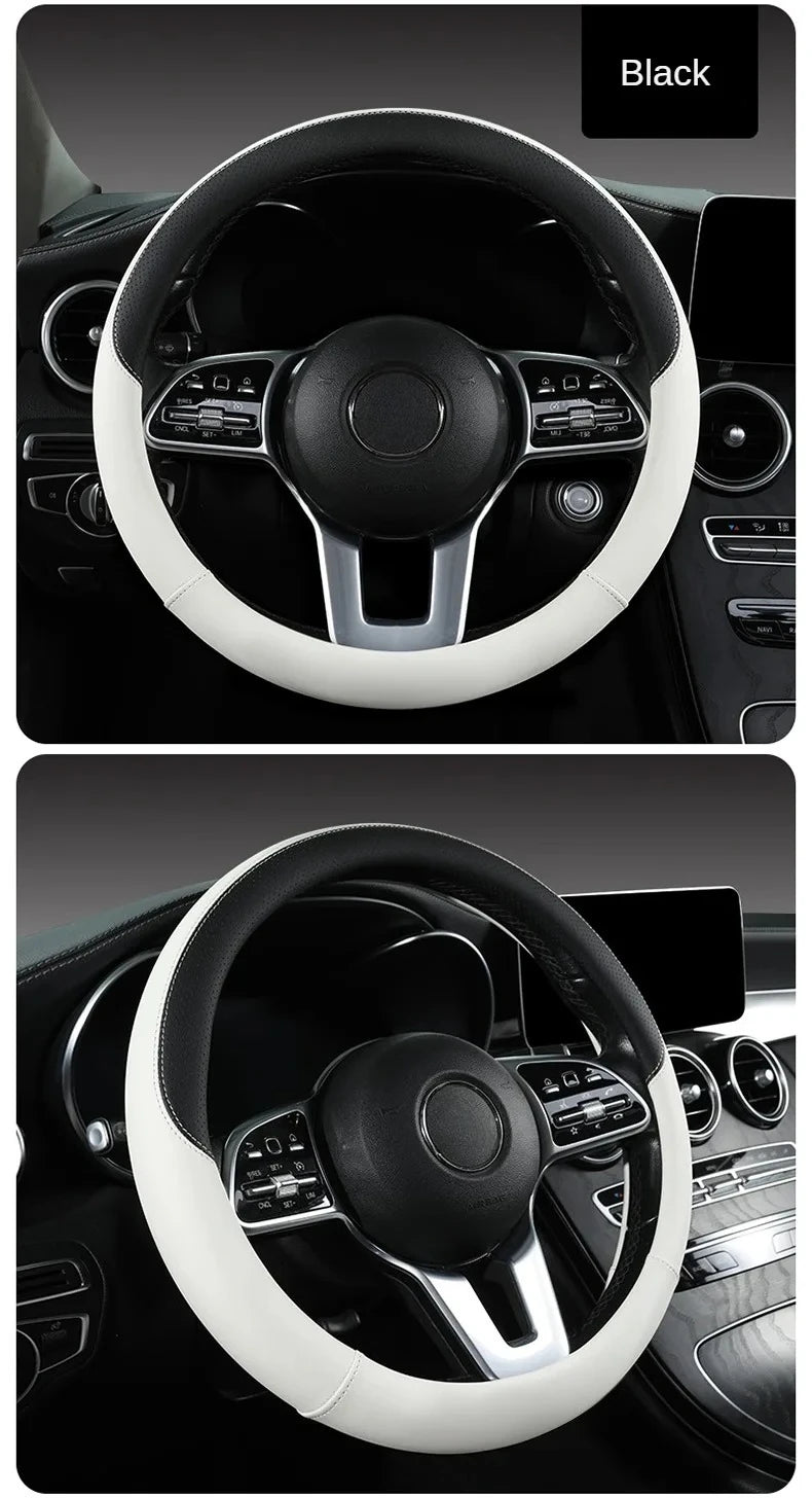 Perforated Nappa Leather Steering Wheel Cover