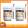 Glass Overnight Oats Container with Lid and Spoon