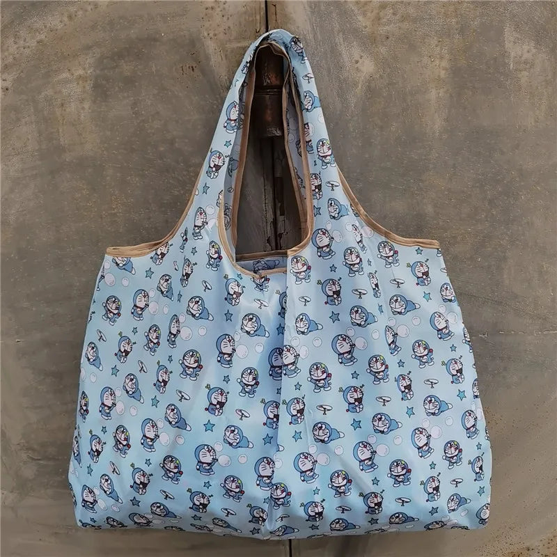 Foldable Eco-Friendly Shopping Bag with Cartoon Print