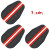 Three pairs of black carbon fiber car side mirror rain and sun visors.