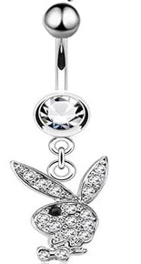 Gold Bunny Belly Button Piercing Ring