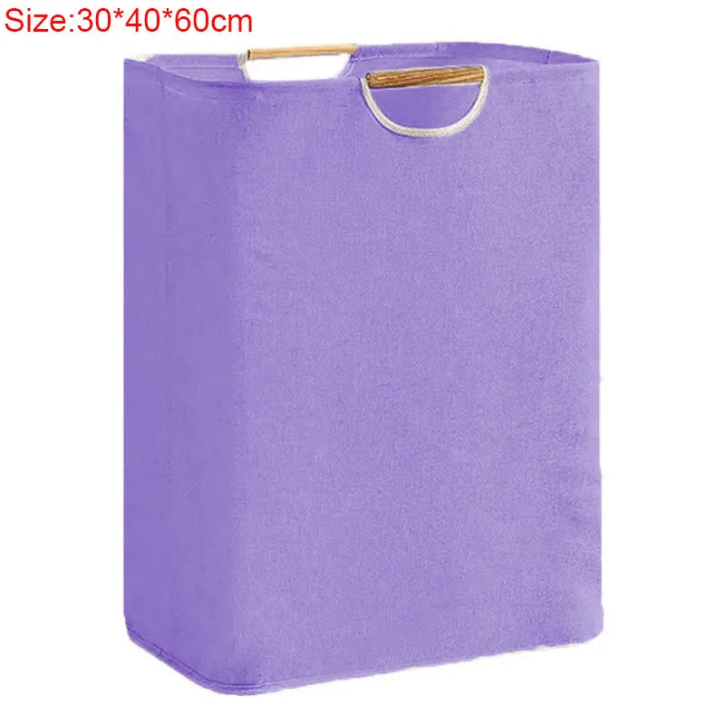Foldable Cotton Laundry Basket with Handles