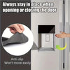 Anti-slip silicone drip tray with raised ridge used to prevent movement when opening or closing the refrigerator door.