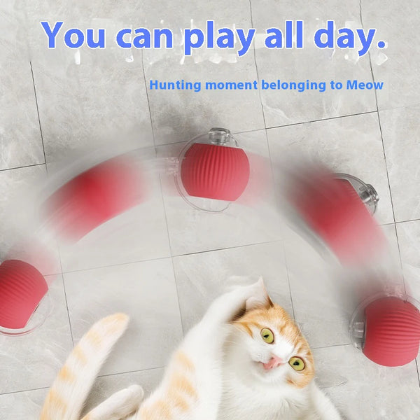 Smart Sensor Cat Toy Ball with Chirping Bird Teaser