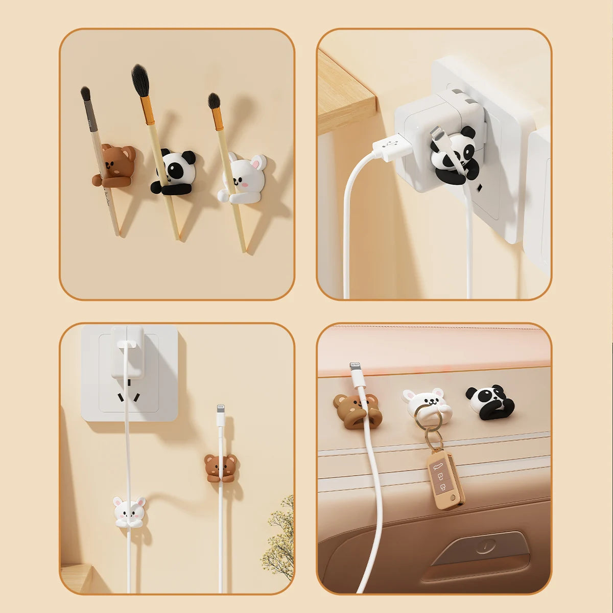 Adorable Cartoon Cable Organizer Clips