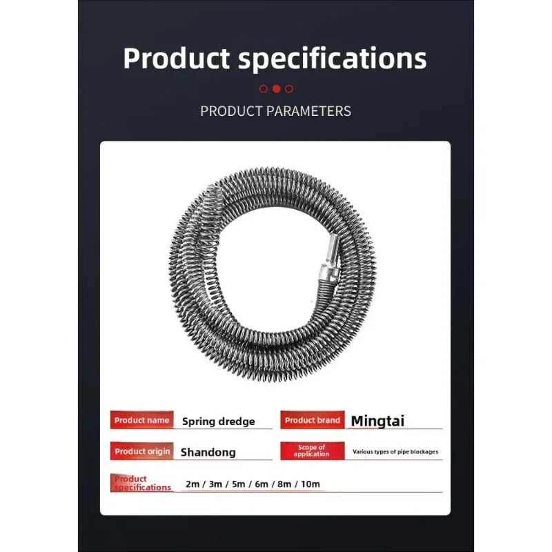 Flexible Drain Cleaning Snake with Drill Adapter