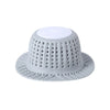White collapsible silicone drain hair catcher for bathtubs and sinks