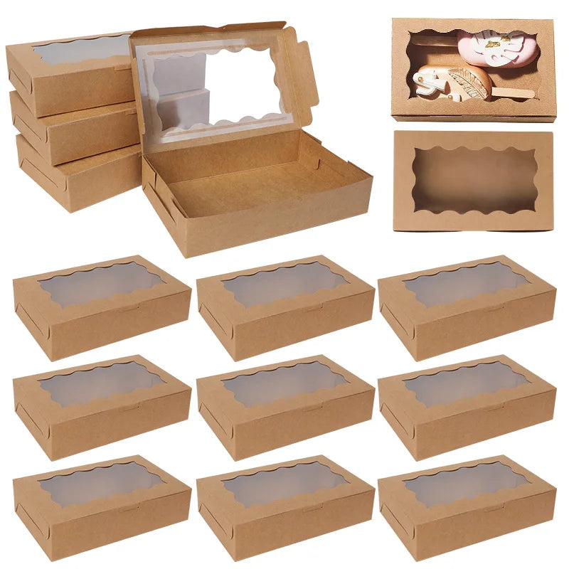 Kraft Paper Gift Boxes with Window