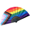 Foldable Rainbow Hand Fan with Gradient Design
