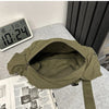 Cotton Canvas Crossbody Bag with Large Capacity