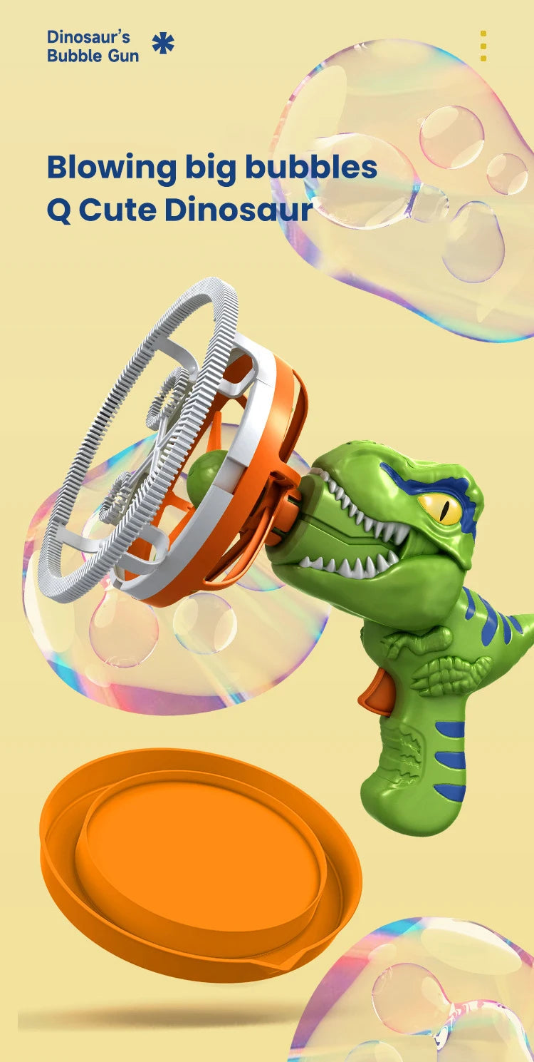 Dinosaur Bubble Blaster with Flashing Lights and Sound