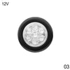 A round 12V LED light assembly with seven individual LEDs, used as a flush mount tail light.