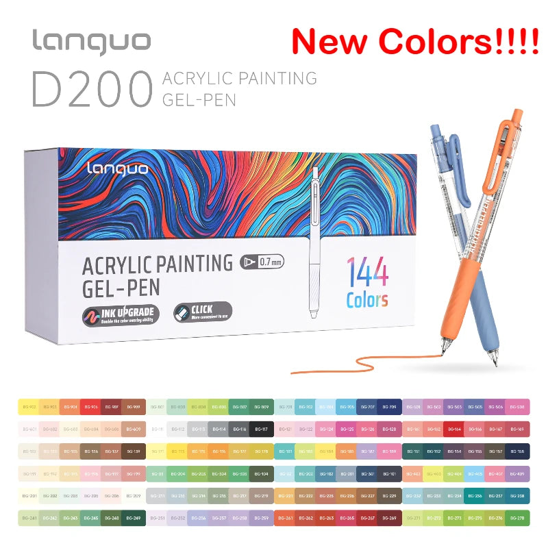 3D Embossed Acrylic Gel Pens - 6/144 Color Options