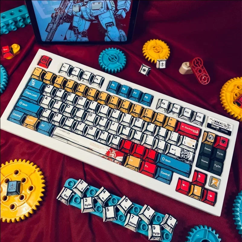 Comic Manga Keycaps Set – Cherry Profile PBT for Mechanical Keyboards