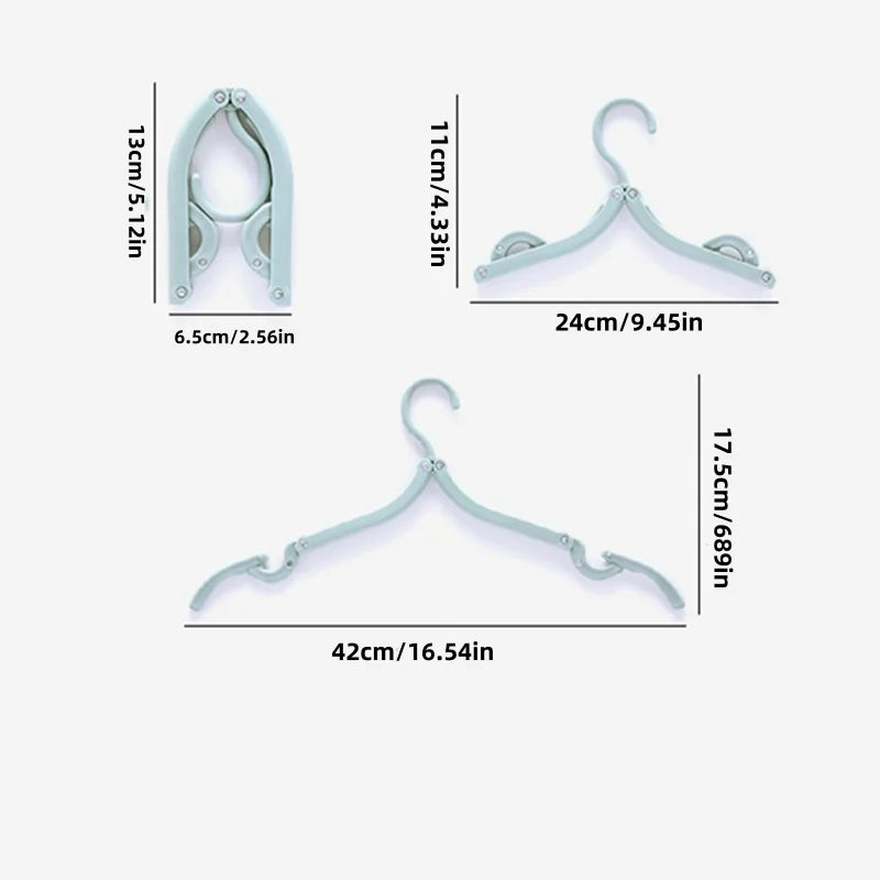 Foldable Travel Clothes Hanger with Anti-Slip Design