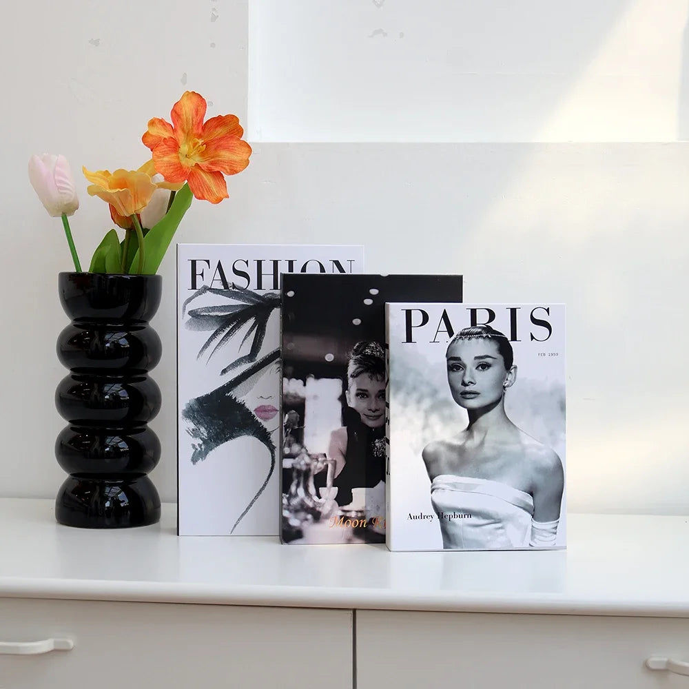 Set of 3 Decorative Faux Books for Shelf & Coffee Table Styling