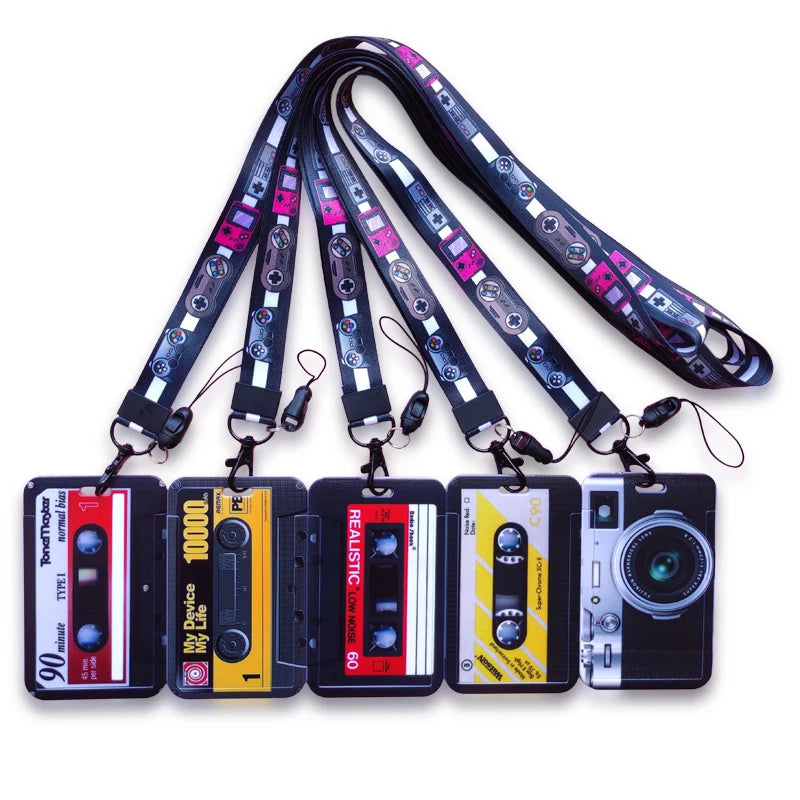 Retro Camera Card Holder with Lanyard