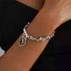 Elegant Crystal Pendant Necklace & Bracelet Set