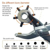 Rotary Leather Hole Punch Pliers - 6 Interchangeable Sizes