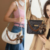 Leopard Print Acrylic Handbag Chain Strap with Bow Charm