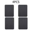 Four black iron-on fabric patches for clothing repair and DIY decor