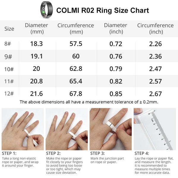 Titanium Steel Smart Ring with Health Monitoring