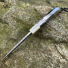 VG10 Damascus Steel Folding Knife with Water Buffalo Horn Handle