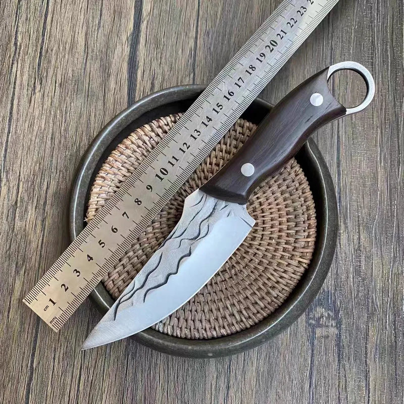 Couteau de Chef en Acier Inoxydable Haute Carbone, Fait Main avec Sa Gaine