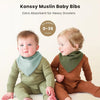 100% Cotton Muslin Baby Bibs with Adjustable Snaps – Multi-Use Drool & Burp Cloths (10/20/30 Pack)