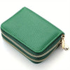 Cartera Compacta con Doble Cremallera y Monedero