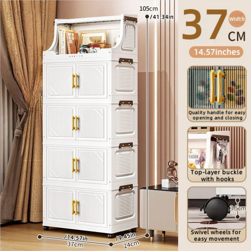 Foldable Double-Door Storage Cabinet