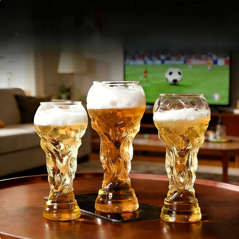 Jarra de Cerveza de Vidrio con Forma de Fútbol