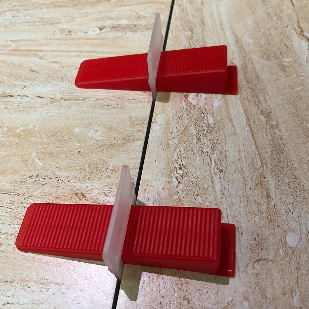 Tile Leveling System with Clips, Wedges & Pliers