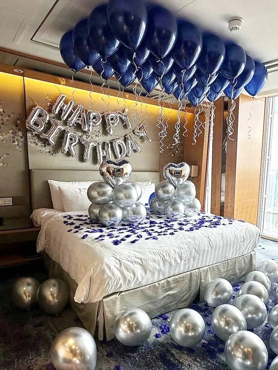 Happy Birthday Foil Balloon Set with Banner