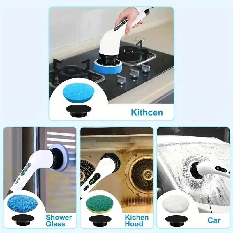 Mehrköpfige elektrische rotierende Reinigungsbürsten-Set
