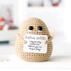 Handmade Wool Knit Potato Plush Doll with Inspirational Card