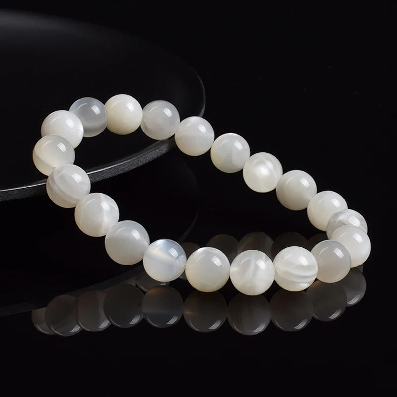 Natural White Moonstone Bracelet