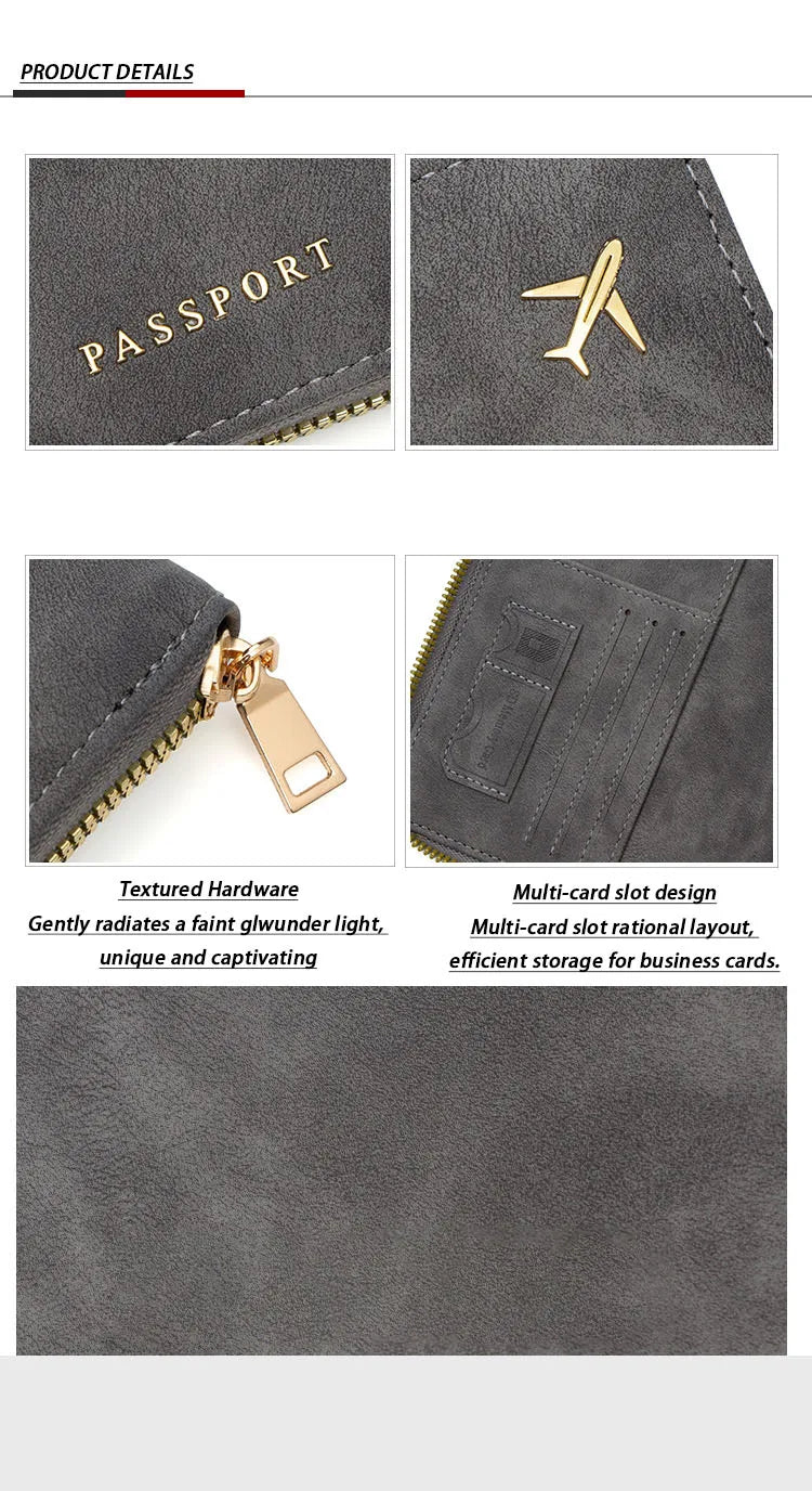 Travel Passport and Wallet Organizer with RFID Protection