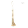 Handcrafted Natural Wood Bead Garland with Tassels for Boho & Farmhouse Decor