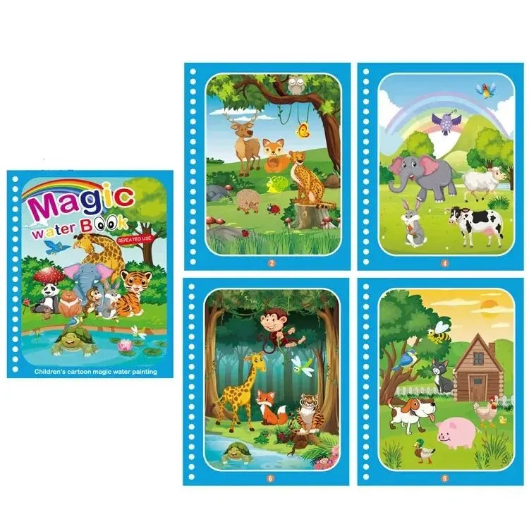 Reusable Magic Water Drawing Book for Kids