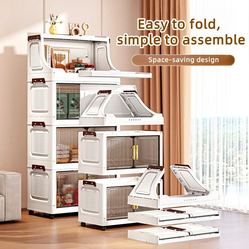 Foldable Double-Door Storage Cabinet