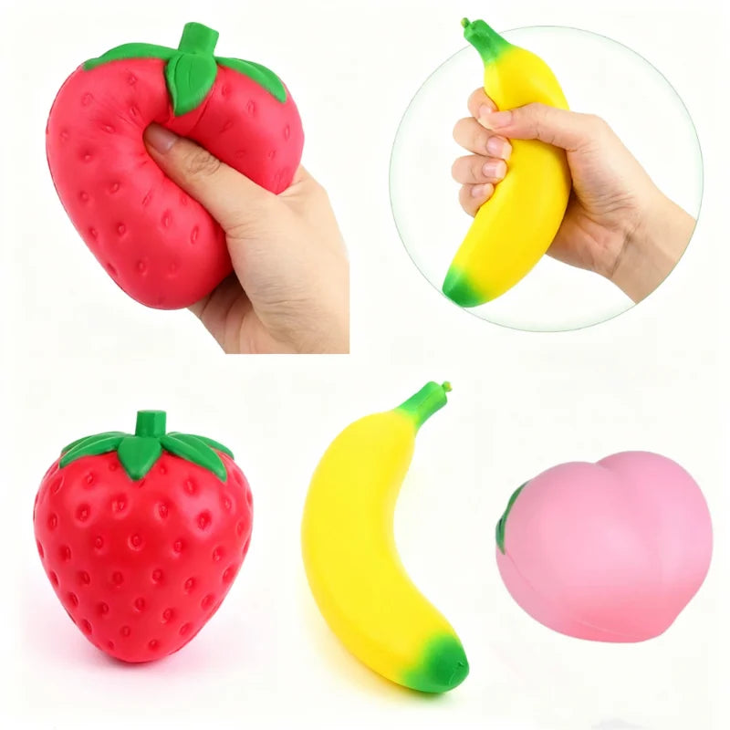 Jumbo Slow-Rise Strawberry Squishy Stress Relief Toy