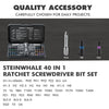 Gearless Ratchet Screwdriver Set with Magnetic S2 Steel Bits