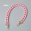 Matte Candy Pink Resin Handbag Chain – Detachable Shoulder Strap