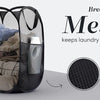 Collapsible Mesh Laundry Basket with Handles