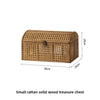 Panier de Rangement en Rotin Vintage avec Couvercle