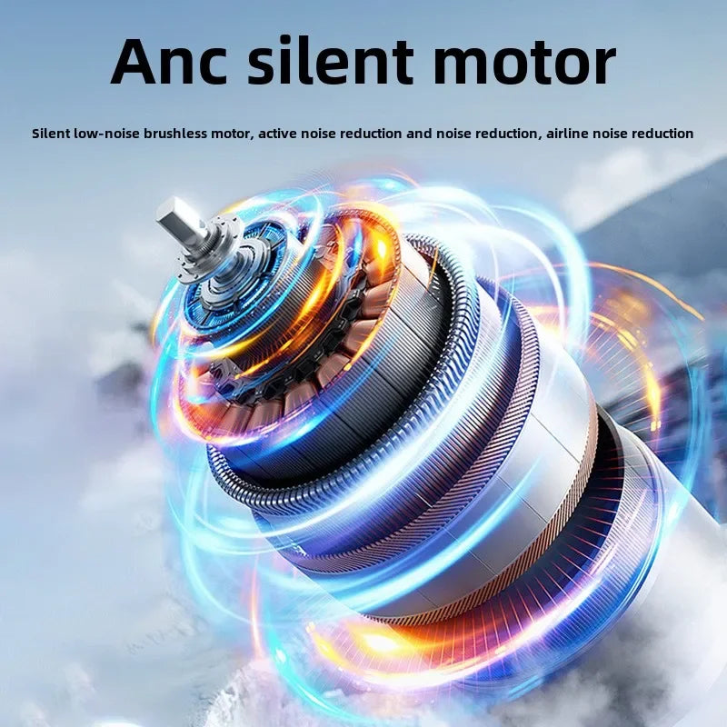 Portable High-Speed Rechargeable Handheld Fan with LED Display